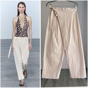 ZARA WRAP FRONT PANTS ZW COLLECTION
ECRU